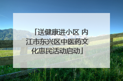 送健康进小区 内江市东兴区中医药文化惠民活动启动