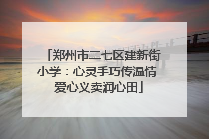 郑州市二七区建新街小学：心灵手巧传温情 爱心义卖润心田