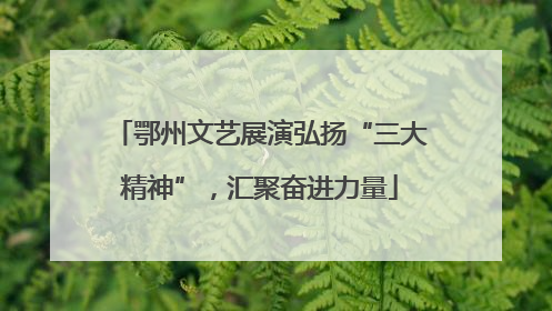 鄂州文艺展演弘扬“三大精神”，汇聚奋进力量