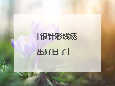 银针彩线绣出好日子
