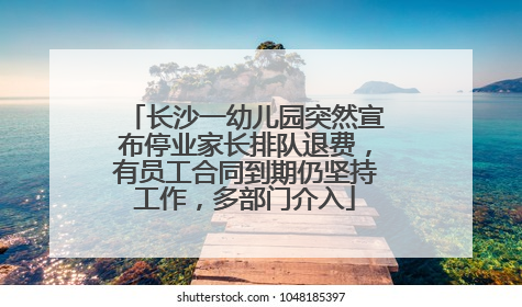 长沙一幼儿园突然宣布停业家长排队退费，有员工合同到期仍坚持工作，多部门介入