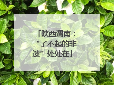 陕西渭南：“了不起的非遗”处处在
