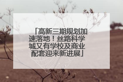 高新三期规划加速落地！丝路科学城又有学校及商业配套迎来新进展
