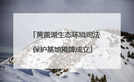 黄盖湖生态环境司法保护基地揭牌成立
