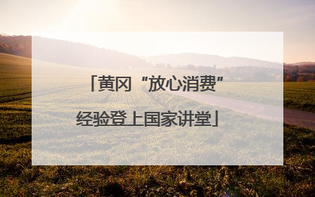 黄冈“放心消费”经验登上国家讲堂