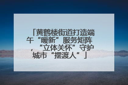 黄鹤楼街道打造端午“暖新”服务矩阵，“立体关怀”守护城市“摆渡人”