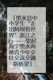 黑水县中小学生“走出阿坝看世界”浙江之行——架起海宁黑水两地青少年交往交流交融新桥梁