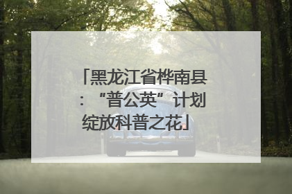 黑龙江省桦南县：“普公英”计划绽放科普之花