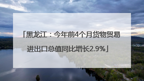 黑龙江：今年前4个月货物贸易进出口总值同比增长2.9%
