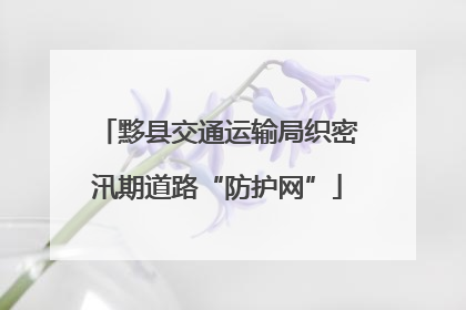 黟县交通运输局织密汛期道路“防护网”