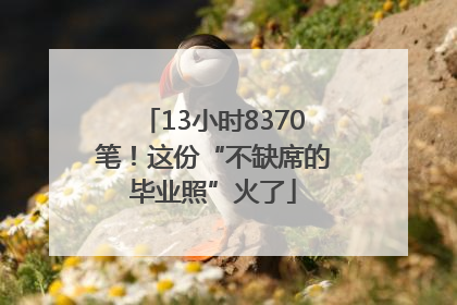 13小时8370笔！这份“不缺席的毕业照”火了