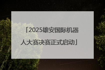 2025雄安国际机器人大赛决赛正式启动