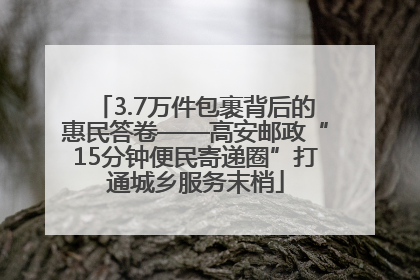 3.7万件包裹背后的惠民答卷——高安邮政“15分钟便民寄递圈”打通城乡服务末梢