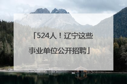 524人！辽宁这些事业单位公开招聘