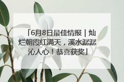 6月8日最佳情报｜灿烂朝霞红满天，溪水潺潺沁人心！恭喜获奖