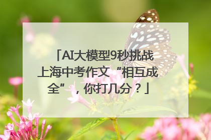 AI大模型9秒挑战上海中考作文“相互成全”，你打几分？